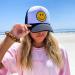 Lycycse Smile Face Trucker Hat - Retro Mesh Baseball Cap with Smile Patch - Neon High Crown Y2K Hat for Men and Women - Black - Buy Online on GoSupps.com