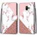 Nadoli Leather Mobile Phone Case for Samsung Galaxy J6 Plus Colorful Painted Pink Marble Carrying Strap Card Slot Magnet Stand Protective Case Wallet Leather Case Bag Case Samsung Galaxy J6 Plus Pink Marble