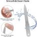 Professional Toe Nail Clippers for Thick Nails - Heavy Duty Toenail Scissors with Nail File & Hook - Sharp Curved Blades - Wide Jaw Opening - Soft Handles in Black & Silver - Buy Online on GoSupps.com