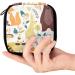 GIAPB Period Bag - Autumn Leaf Fox Bear Pattern Color1300 | Sanitary Napkin Storage & Makeup Pouch - Buy Online on GoSupps.com