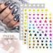 Colorful Stars 3D Nail Art Stickers - Self-Adhesive Glitter Decals for Manicure DIY - Buy Online on GoSupps.com
