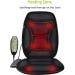 Rilextec Vibration Back Massager with Heat & Memory Foam | 6 Motors Massage Chair Pad for Back Pain Relief | Heating Therapy | Dark Black - Buy Online on GoSupps.com