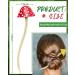 Elegant Mushroom Hair Stick Set for Long Hair - 2 Pcs Chinese Hair Chopsticks for Women - Cute Print Hair Accessories - Reddish Brown Yellow Dots Style - Buy Online on GoSupps.com