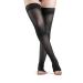 SIGVARIS Women’s Style Sheer 780 Open Toe Thigh-Highs w/Grip Top 20-30mmHg - ML - Medium Long - Black Medium Long Black