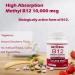 B12 Sublingual 10000 mcg Fast Dissolve Tablets | Methylcobalamin, Sugar Free, Vegan | Energy, Brain Function, Metabolism Support - 180 Cts - Buy Online on GoSupps.com