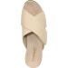 Vionic Paradise Leticia Women's Open Toe Leather Wedges - Supportive Casual Fashion Slide with Orthotic Arch Support | Medium Fit 8 Semolina - Buy Online on GoSupps.com