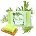 Organic Handmade Tea Tree Soap Antibacterial Natural Tea Tree Oil Soap Bar for Face & Body Acne Treatment Antifungal Scrub Soap Bar for Acne Spots Blackheads Cruelty Free - 140g