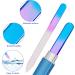5 Pack Glass Nail File Professional Crystal Nail File Multicolor Crystal Nail File Set with Case Fingernail Files Double-Sided Nail Files for Natural Nails Manicure Tools Gift for Women and Girls Gradient Rose-blue-red-black-silver - Buy Online on GoSupps.com
