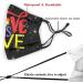 Face Mask Adjustable LGBTQ Lives Matter Face Mask for Men and Women Holloween Gift Small Black - Buy Online on GoSupps.com