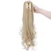 45cm Heat Resistant Ponytail Extension - Ash Blond Mix & Bleach Blonde - Smooth & Wavy Styles - Clamp Hair Braid for Effortless Style - Buy Online on GoSupps.com