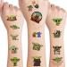 Cute Alien Temporary Tattoos Art Craft Party Favors Party Supplies for Kids Alien Theme Birthday Party Baby Shower Yoda Fake Tattoos School Reward, Birthday Gifts