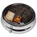 Note Guitar Printed Mini Round Pill Box | 3 Compartment Travel Medicine Organizer | Portable Pill Case for Home & Office - Buy Online on GoSupps.com