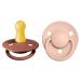 BIBSE de Lux Schnuller 2-pack BPA-free cherry shape nipple.Natural rubber/latex made in Denmark.0-6 months (2 Pack) Woodchuck / Blush size 1 (2-pack) Woodchuck / Blush