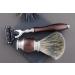 Haryali London 5-Piece Maroon Antique Shaving Kit with Black Badger Hair Brush, 3 Edge Razor, Bowl, Soap, and Alum Pencil - Ideal Men's Grooming Set - Buy Online on GoSupps.com