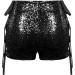 Duohropke Women's Metallic Hot Pants - High Waist Sequin Glitter Shorts for Dance Sport Disco & Carnival - S02 Black - Buy Online on GoSupps.com