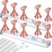 2 Set Acrylic Nail Design Practice Stands Magnetic Nails Holders Training Fingernail Display Stands DIY Nail Crystal Holders and 96 Pieces White Reusable Adhesive Putty (Metal Rose Gold)