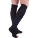 Doc Miller Open Toe Compression Socks - 20-30 mmHg Support for Circulation & Recovery | Medical Grade Knee High Socks for Tall Men & Women - Black Large Size - Buy Online on GoSupps.com