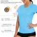 MAGCOMSEN Women's Short Sleeve V-Neck T-Shirt UPF 50+ Sun Protection Waterfall Blue XL - Buy Online on GoSupps.com