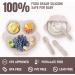 Silicone Baby Weaning Set (10 Pcs) with Bib, Suction Bowl, Plate, Fork, Spoon, Cup - Beige | for Babies, Toddlers & Kids - Buy Online on GoSupps.com