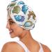 Colorful Seashells Hair Towel 2 Pack - Super Absorbent Quick Dry Hair Turbans with Button Wrap for Women & Girls - Ideal for International Shipping - Buy Online on GoSupps.com