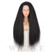 26 Inch Kinky Straight Lace Front Wig - WIGNEE 150% Density Natural Black T Part Wig for Black Women - Buy Online on GoSupps.com