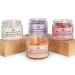 Bella Vita Organic Aroma Candles Set of 4 Scented Aromatic Fragrance of Vanilla Cinnamon Lavender & Rose for Gifting & Home 60 GMS Each Up to 15 Hours Burn Time
