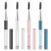 Spoolies Mascara Wands with Cap 4 Pcs Portable Eye Lash Brush Wands Reusable Travel Eye Brow Brush Applicator Comb Makeup Tools for Eyelash Extensions Supplies Make up Accessories for Women