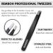 Remboh Stainless Steel Slant Tweezers - Professional Precision Eyebrow Tweezers - Buy Online on GoSupps.com