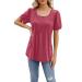 Genetic women single-colored T-shirt basic round neck cut short Short Short Sleeve Outside Printed women T-shirt women tshirt set T-shirt women red 3/4 arm shirt women black sexy rd1 s