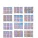 Kedejin Nail Stickers 24 Sheets DIY Nails Stamping Template Nail Stickers Irregular Grid Stencil Reusable Nail Art Vinyls Hollow Stickers