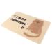 ULTECHNOVO Cat Litter Mat Cat Pad Cat Food Feeding Mat Pet Cushion Cat Litter Trapping Pad Washable Dog Cat Mat for Litter Boxes Orange Cat Pattern Chocolate