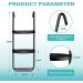 Simple Deluxe Trampoline Ladder with Horizontal Wide Steps - Skid-Proof, Universal Hook, UV Treated Steel - 220 lbs Capacity - Black - Buy Online on GoSupps.com
