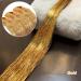 Gold Hair Tinsel Extensions - 250 Strands Holographic Sparkle Glitter for Women - Synthetic Straight Hair Decoration - 1200 Gold Strands - Buy Online on GoSupps.com