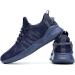 Mevlzz Men's Slip On Walking Shoes - Lightweight Breathable Non Slip Running Sneakers in Navy Blue - Buy Online on GoSupps.com