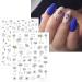 JMEOWIO 9 Sheets Spring Flower Nail Art Stickers Decals Self-Adhesive Colorful Summer Floral Nail Supplies Nail Art Design Decoration Accessories - Buy Online on GoSupps.com