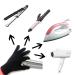 Lessmon Professional Heat Resistant Glove for Hair Styling - Curling Iron and Wand Heat Blocking - Left and Right Hand - Pink Edge Black - Buy Online on GoSupps.com