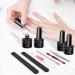 Gel Nail Polish Kit with UV LED Dryer & Electric Nail Drill | DIY Home Nail Tools - Black - Buy Online on GoSupps.com