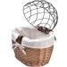 Cat Basket | Wicker Basket For Small Dog Cat Pet Carrier | Front Basket With Wire Mesh Cover | Detachable Pet Carrier | Pet Carrier Front Basket For Dog Puppy Cats - Buy Online on GoSupps.com