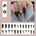 24 Pcs Long Press On Nails Set - Black Butterfly Design | Acrylic False Coffin French Ballerina Nails for Women and Girls - Buy Online on GoSupps.com