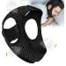 Mesh Anti-snoring mask Triangle with V-face Strap to Prevent snoring face Pressure Summer Female jaw Dislocation Male. (Black)