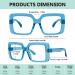 Eyekepper 6 Pack Oversized Metalless Reading Glasses +4.00 | Screwless Spring Hinges | Stylish Mix of Colors for Women - Buy Online on GoSupps.com