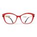 Reading Glasses Exclusive Model Perl for Women Fashion Pharmacy Quality - 5 Colors Options Red 1 Diopters