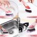 Dish Brush Scrubber with Soap Dispenser Kitchen Brush for Dishes with Stainless Steel Handle with Three Replacement Head(1 TPR+2 Stiff Bristles) No Leak No Crack No Mold Accumulation - Buy Online on GoSupps.com