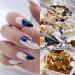12 Grids Gold Nail Foils - Holographic Aluminum Glitter Sequins for Nail Art - Mirror Effect Designs - Nail Sticker Decals and DIY Decorations - Buy Online on GoSupps.com