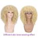 Lady Miranda Blonde Afro Kinky Curly Wig with Bangs | Medium Length Heat Resistant Synthetic Hair Wig for Women | Curly Blonde Wig 0-613 - Buy Online on GoSupps.com