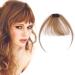 Clip in Bangs 100% Remy Human Hair Fringe One Piece Hairpiece Extension Temple Bang Natural Straight