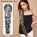 SOOVSY Full Arm Temporary Tattoo Set for Men and Women - Lion, Deer, Eagle, Wolf, Flame Totem, Boat, Daisy - 46 Sheets - Buy Online on GoSupps.com