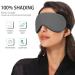 Haskirky Light Blocking Eye Mask | Breathable & Adjustable for Men and Women | Perfect for Travel, Yoga, Meditation | Deep Sleep Comfort | Plain Gray - Buy Online on GoSupps.com