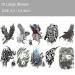 Realistic Eagle Wolf Temporary Tattoos - 20 Sheets | 3D Fake Wolves & Owl Animals Stickers for Men and Women - Buy Online on GoSupps.com