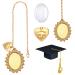 Class of 2023 College Gifts Custom Graduation Cap Tassel 2023 Oval Antique Photo Charm I Always with You Memorial Photo Charm to Wear on Cap in Memory for Graduation(1 Piece)